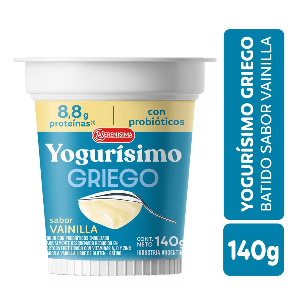 Yogur Sabor Vainilla Griego 140 Grs Yogurisimo
