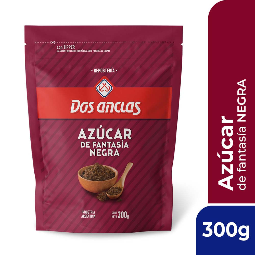 Azúcar Negra de Fantasía 300 Grs Dos Anclas