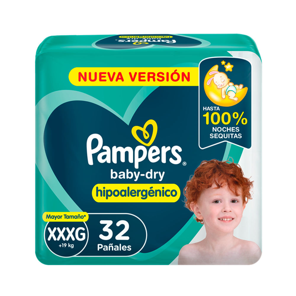 Pañales Baby Dry XXXG x 32 Un Pampers