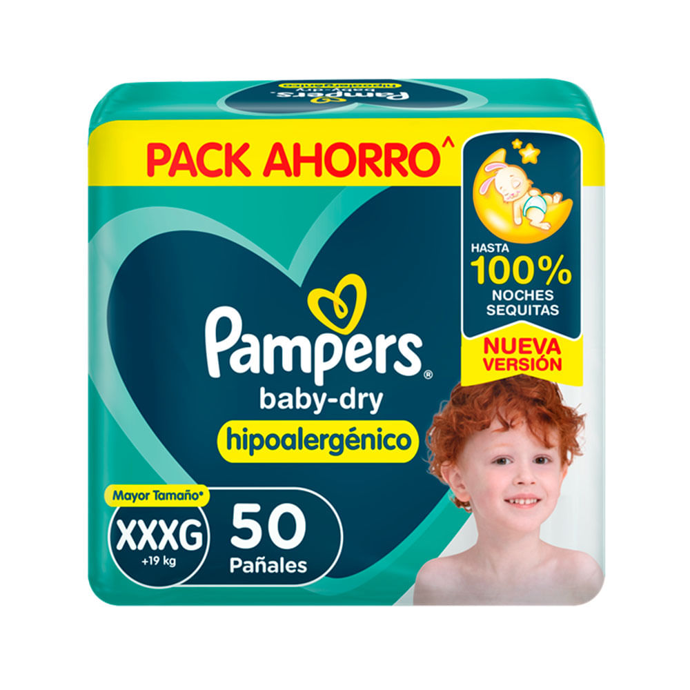 Pañales Baby Dry XXXG x 50 Un Pampers