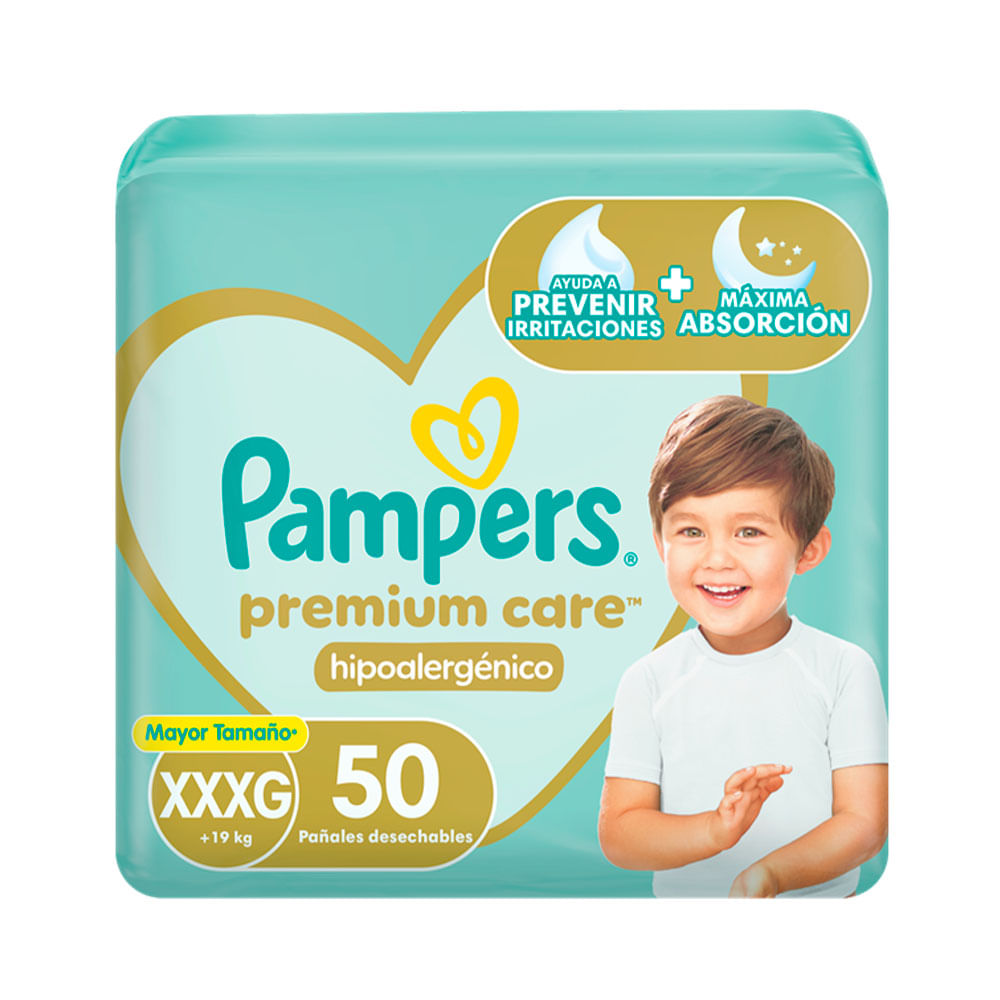 Pañales Premium Care XXXG x 50 Un Pampers