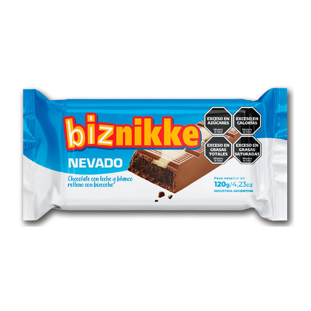 Chocolate Biznikke Nevado Relleno 120 Gr