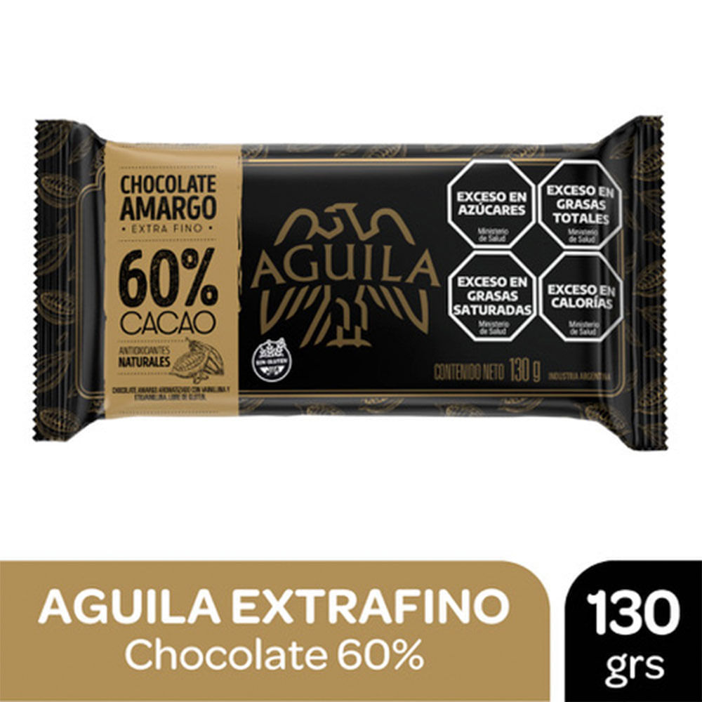 Chocolate 60% Cacao 130 Grs Aguila