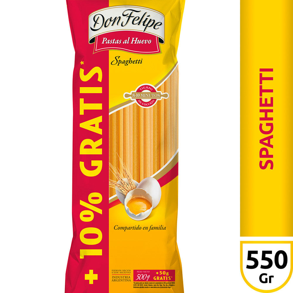 Fideos Al Huevo Don Felipe Nido Spaghetti 500g