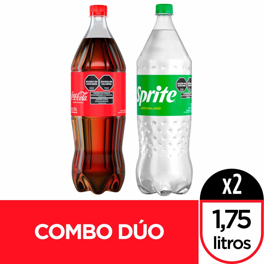 Gaseosa Coca Cola 1.75 Lt Sprite 1.75lt Duopac