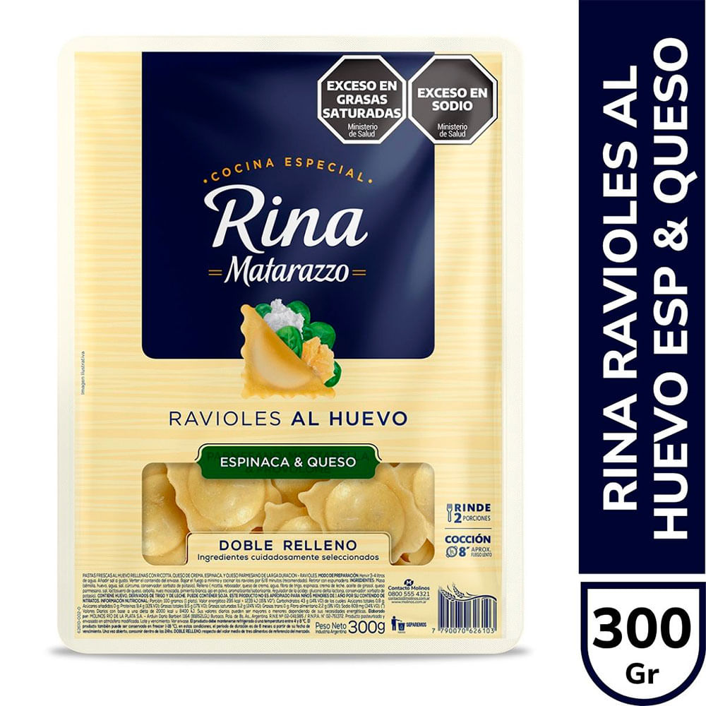 Ravioles de Espinaca y Queso 300 Grs Rina