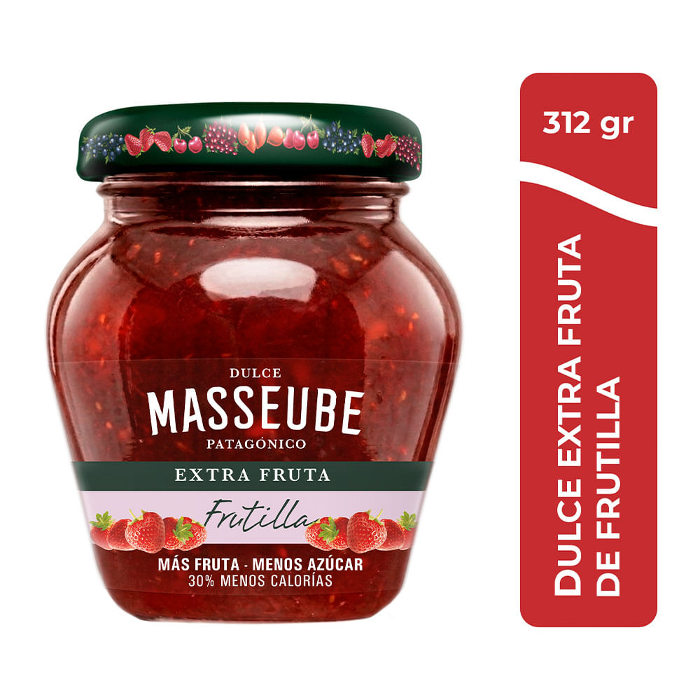 Mermelada Extra Fruta Sabor Frutilla 312 Grs Masseube