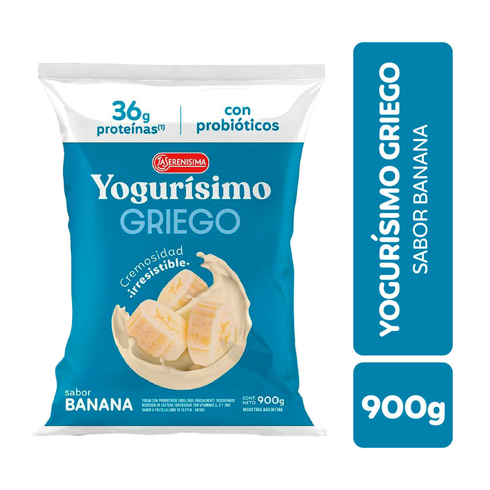 Yogur Griego Bebible Banana 900g Yogurisimo