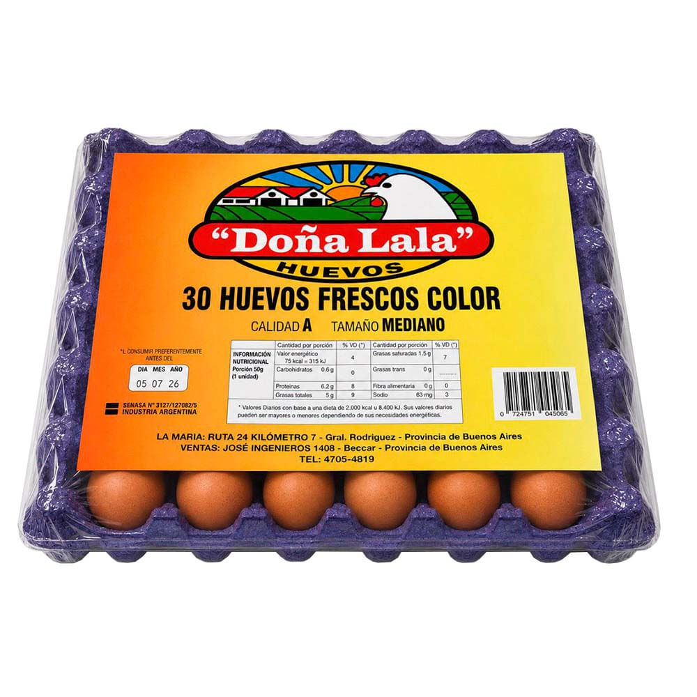Huevos de Gallina Color Medianos x 30 Un