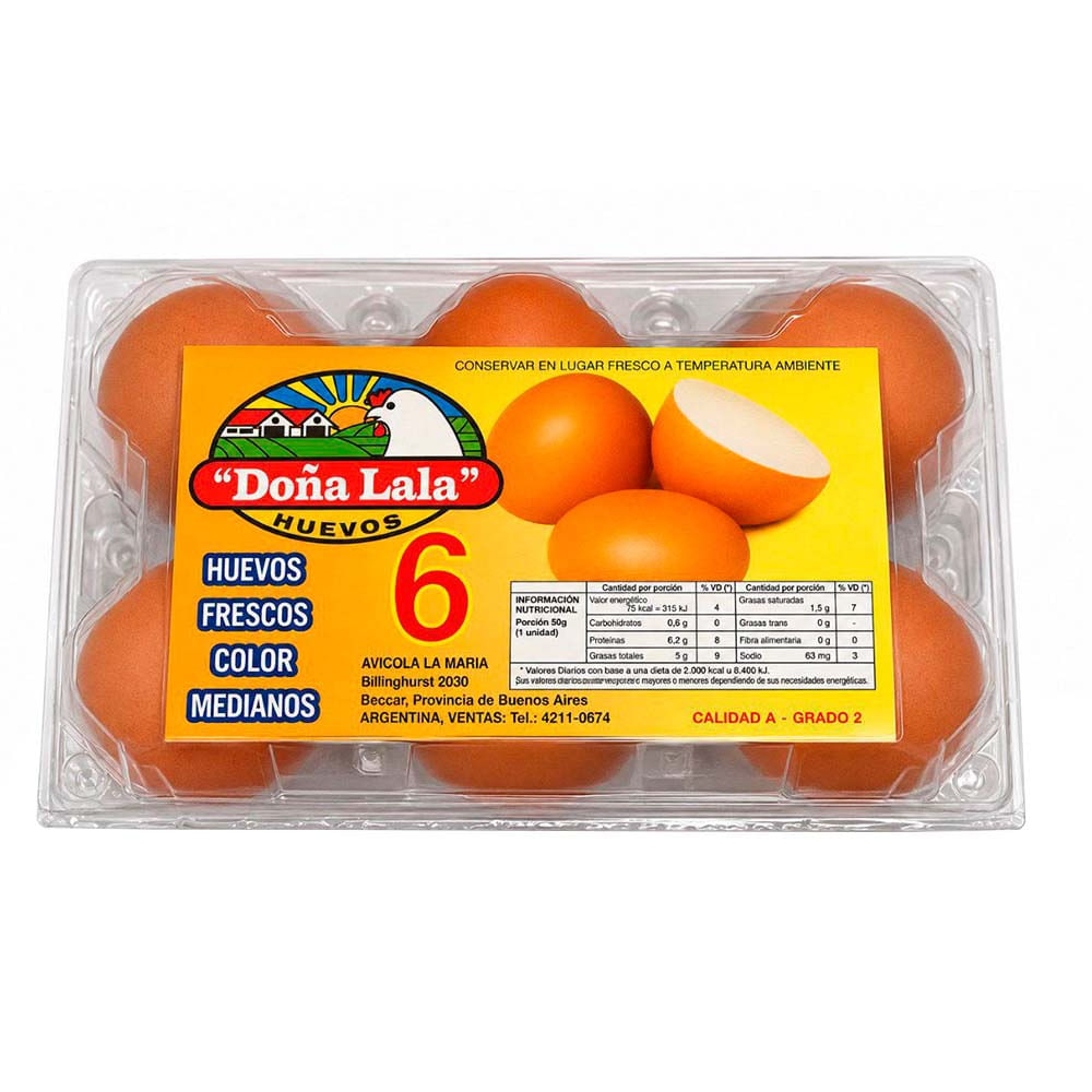 Huevos de Gallina Color x 6 Un