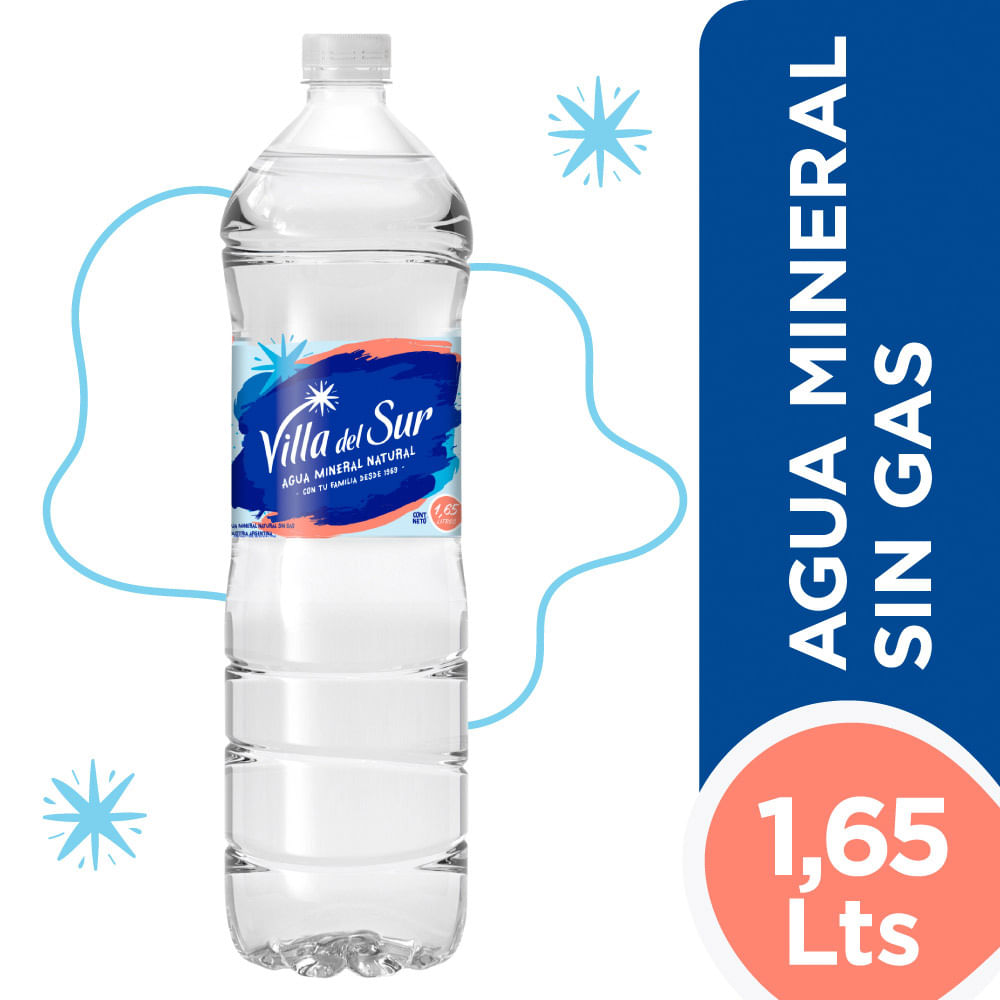 Agua Mineral Sin Gas 1.65 Lts Villa del Sur