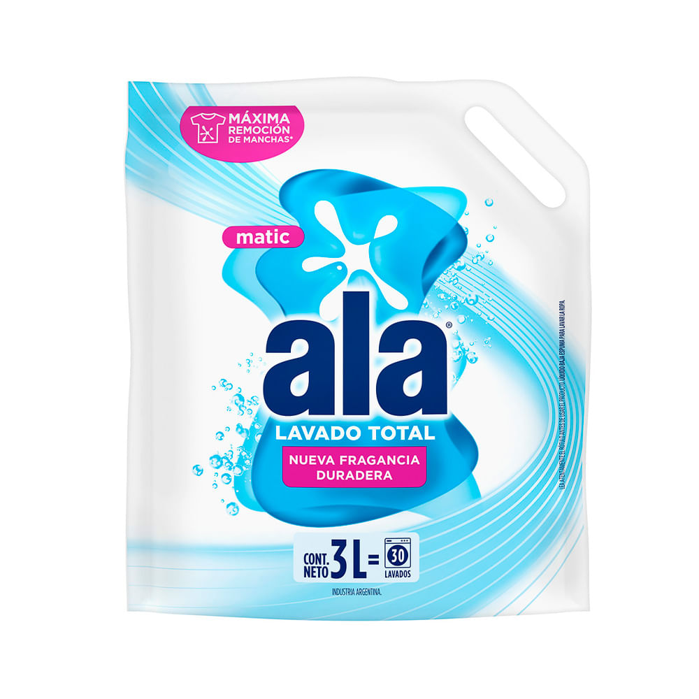 Jabón Líquido Máxima Blancura 3 Lts Ala