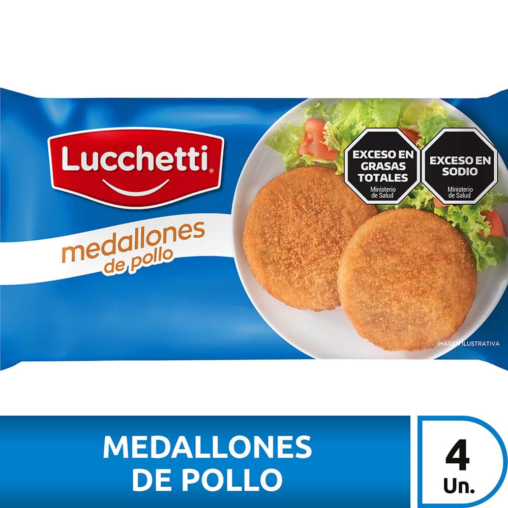 Medallones de Pollo x 4 Un 280 Grs Lucchetti