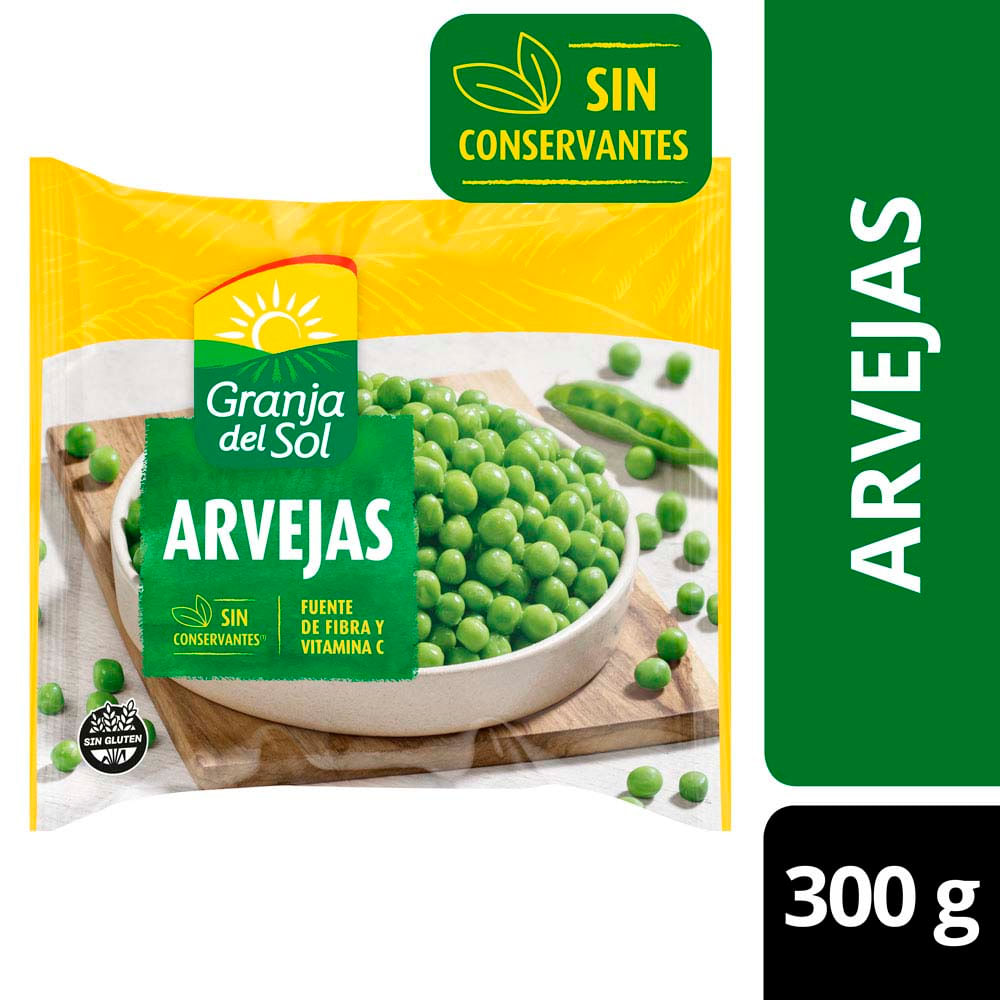 Arvejas Verdes 300 Grs Granja del Sol