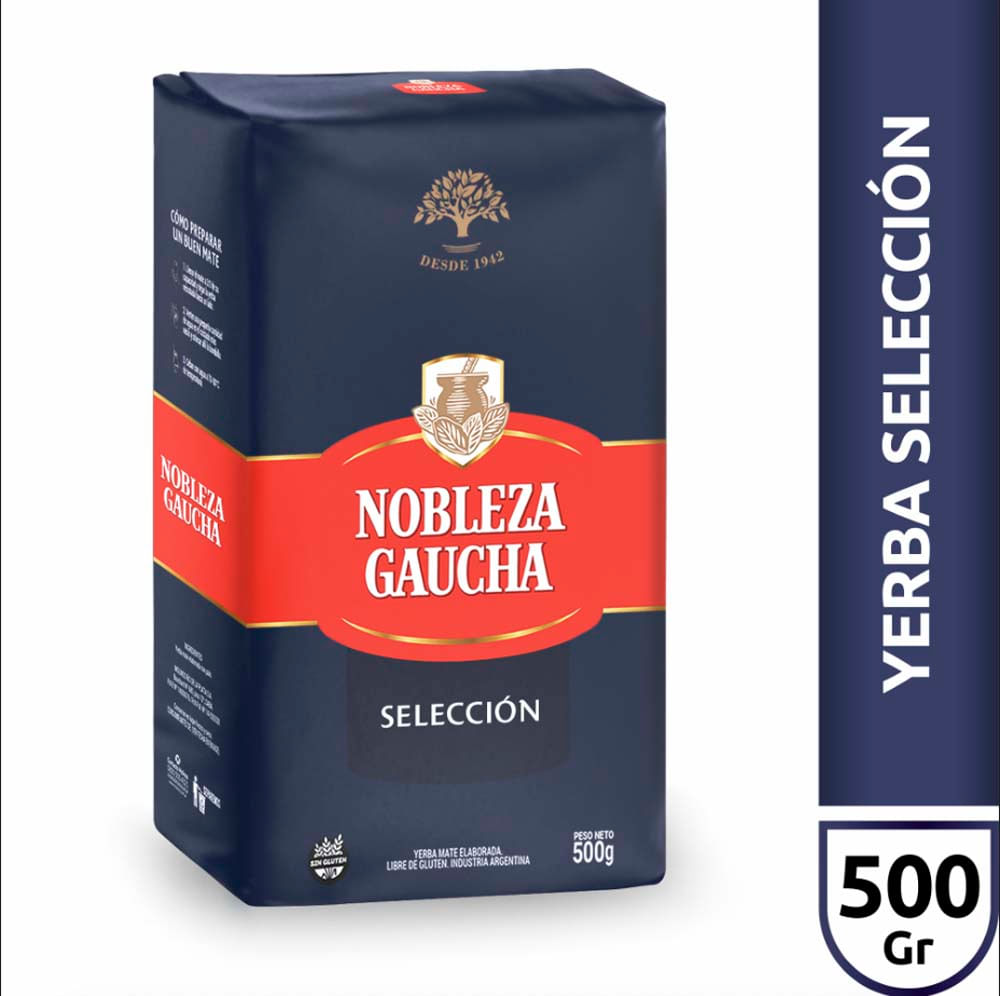 Yerba Mate con Palo Tradicional 500 Grs Nobleza Gaucha