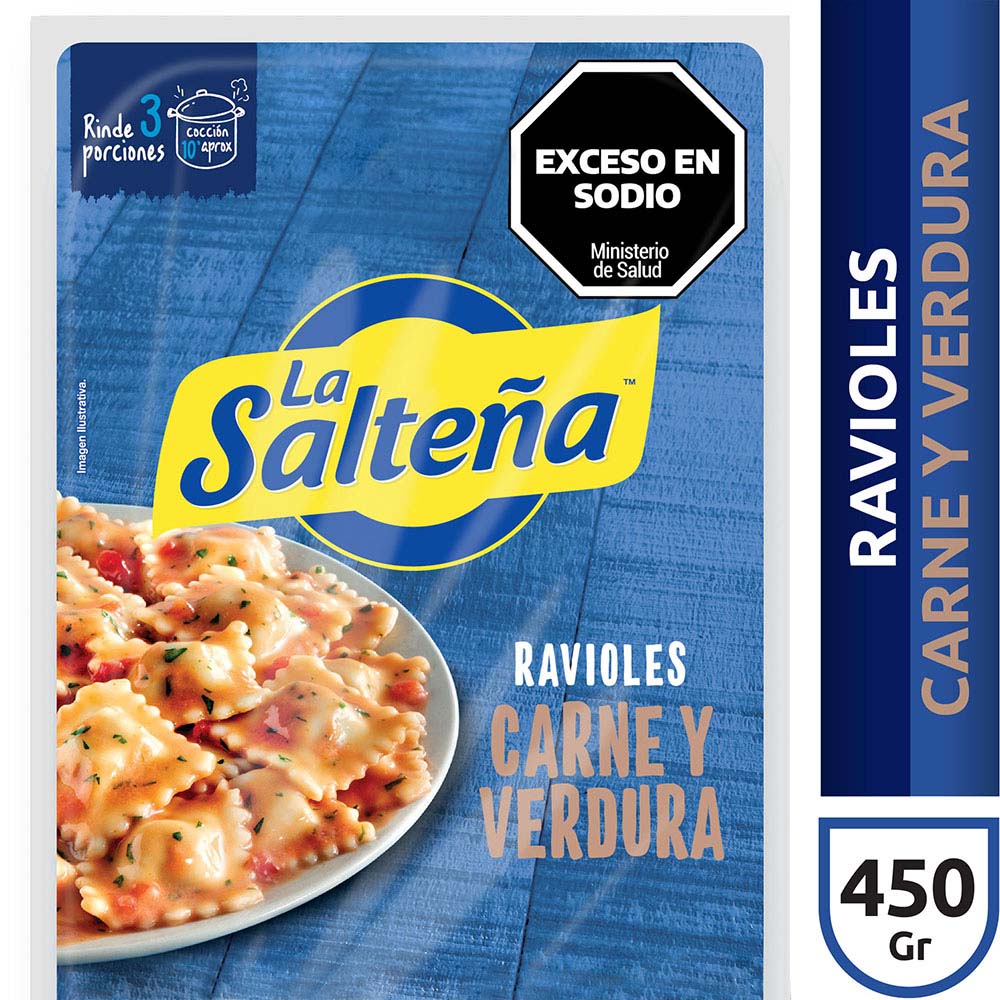 Ravioles de Carne y Verdura 450 Grs La Salteña