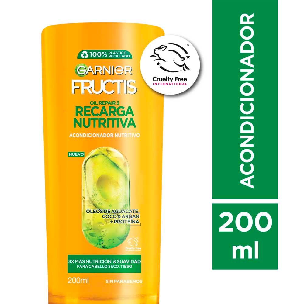 Acondicionador Recarga Nutritiva para Cabello Seco 350 Ml Fructis