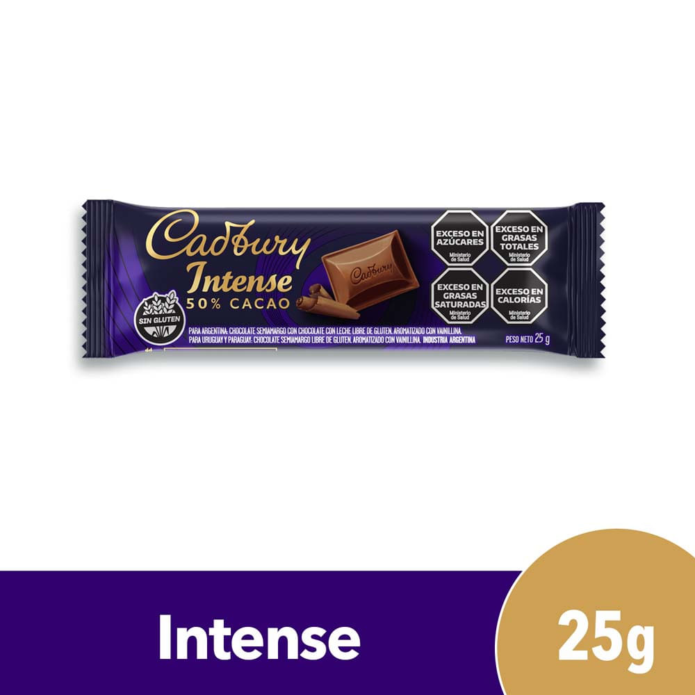 Chocolate Sabor Intense 25 Grs x 1 Un Cadbury