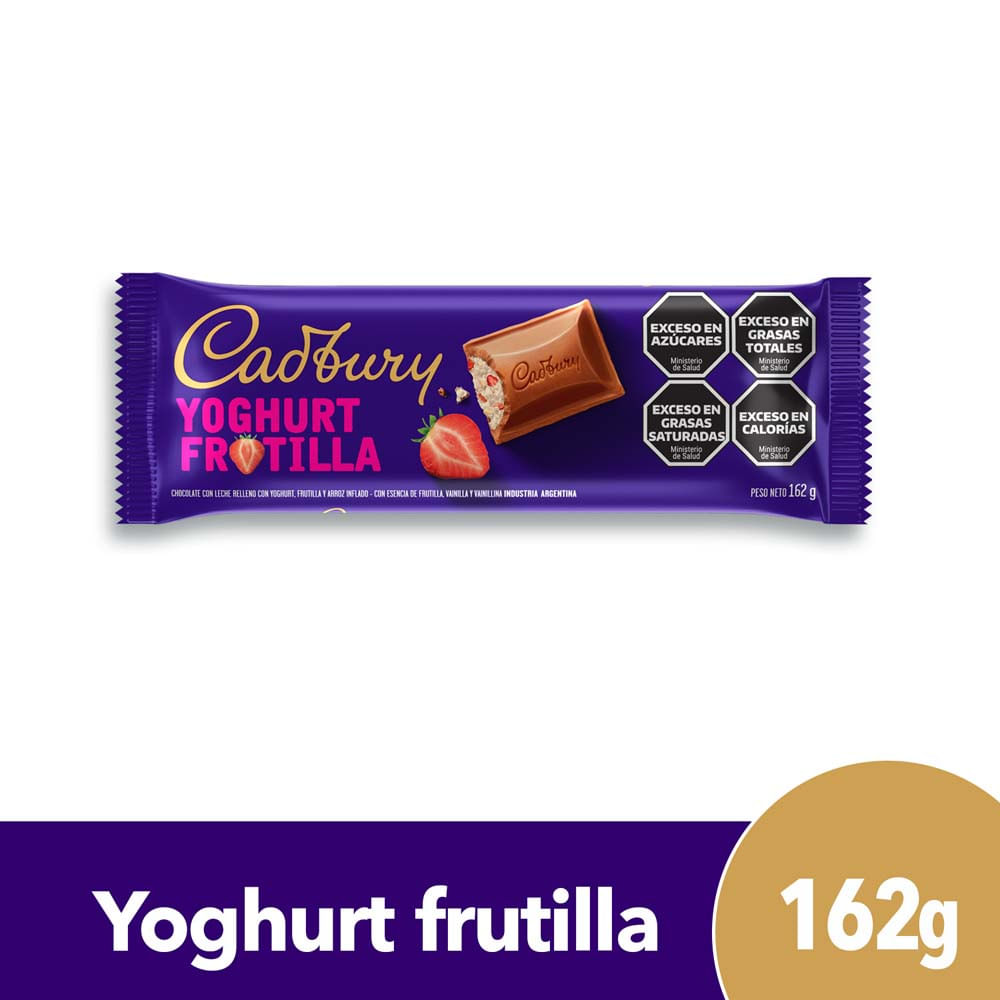 Chocolate Sabor Yoghurt y Frutilla 162 Grs Cadbury