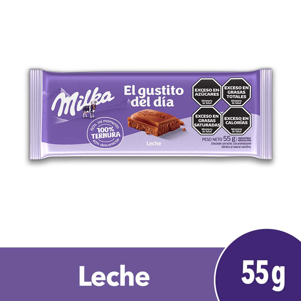 Chocolate Milka Con Leche 55 Gr
