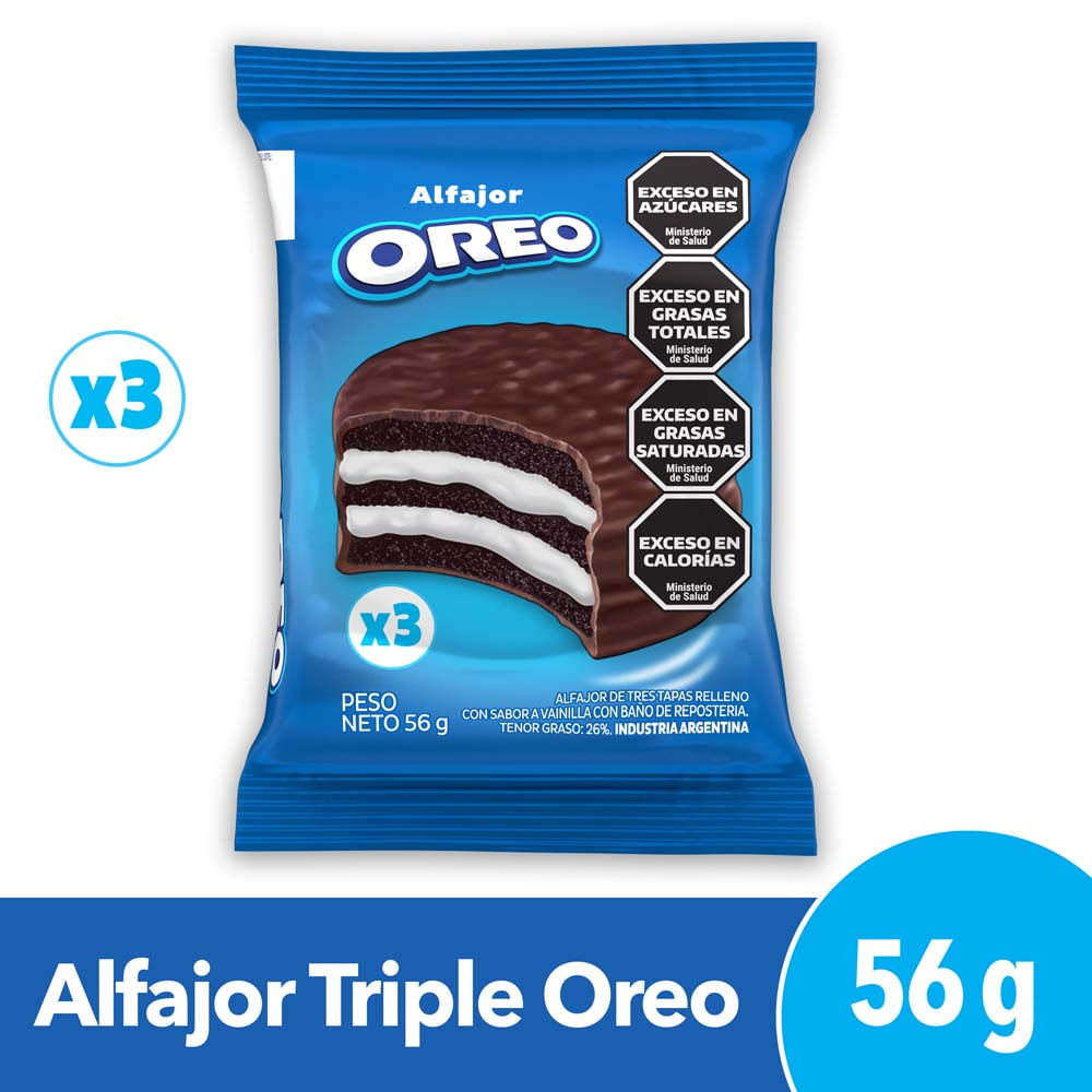 Alfajor Triple Sabor Vainilla 56 Grs Oreo