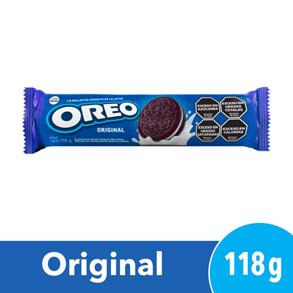 Galletitas Oreo Rellenas Con Crema Sabor Original 118 Gr