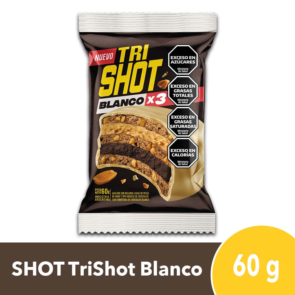 Alfajor Triple Blanco 60 Grs x 1 Un Shot