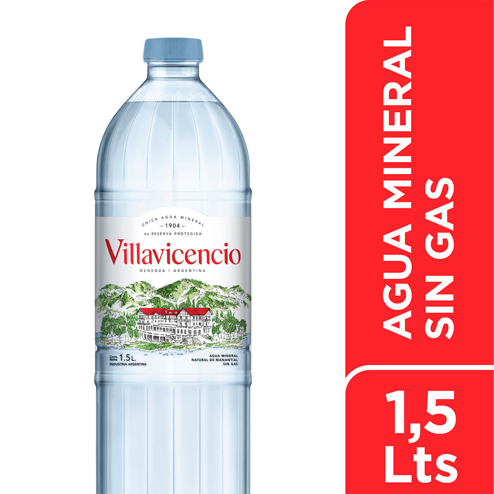 Agua Mineral Sin Gas 1,5 Lts Villavicencio