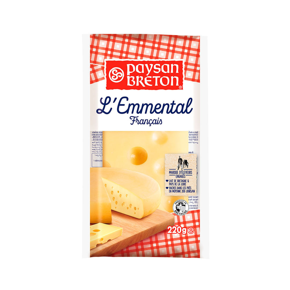 Queso Emmental Trozo 220 Grs Paysan Breton