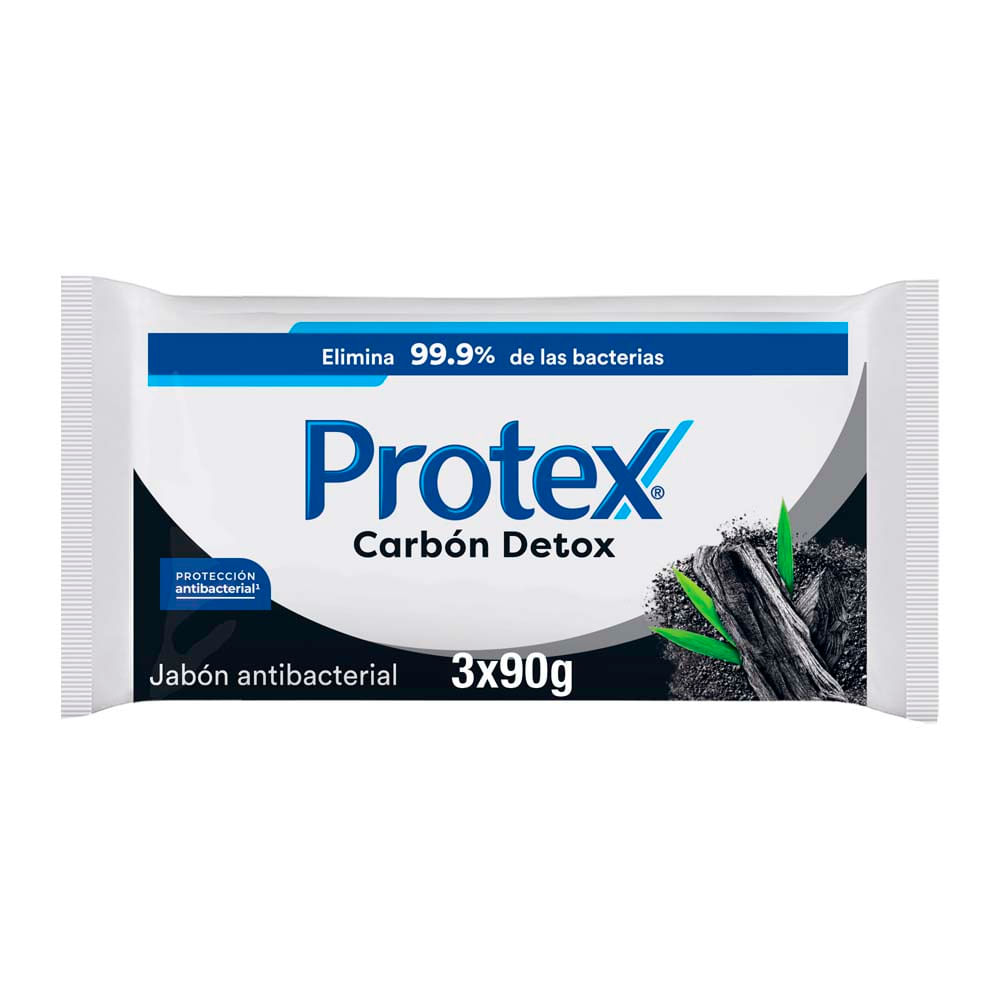 Jabón de Tocador Carbón Detox 90 Grs x 3 Un Protex