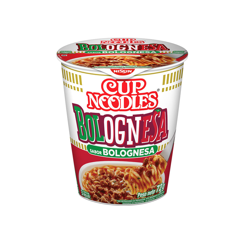 Fideos Instantáneos Sabor Bolognesa 72 Grs Nissin