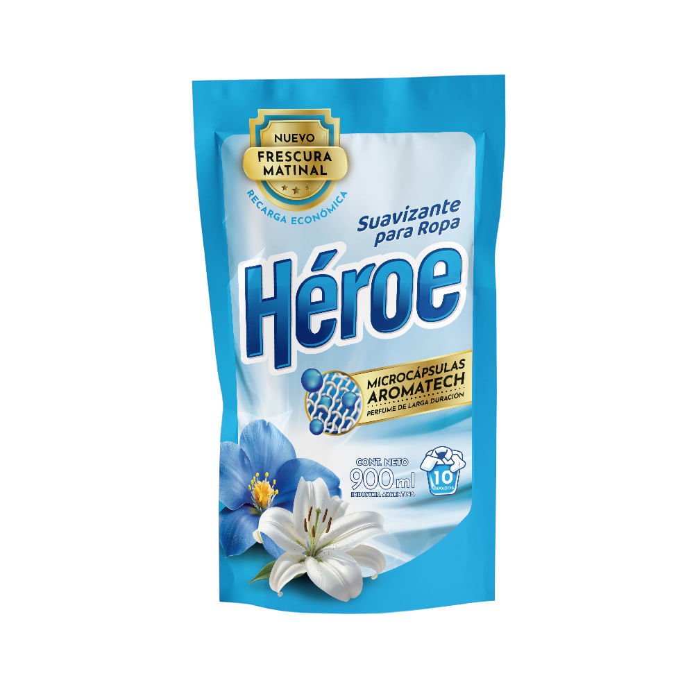 Suavizante para Ropa Frescura Matinal 900 Ml Héroe