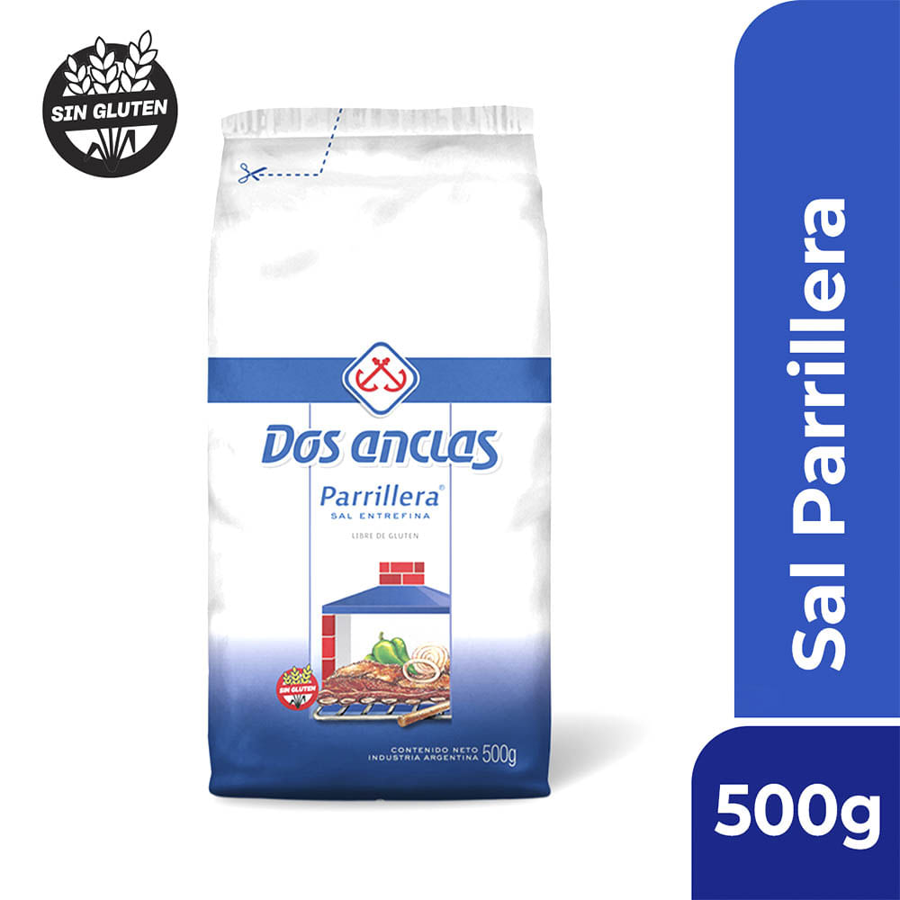 Sal Parrillera Entrefina 500 Grs Dos Anclas