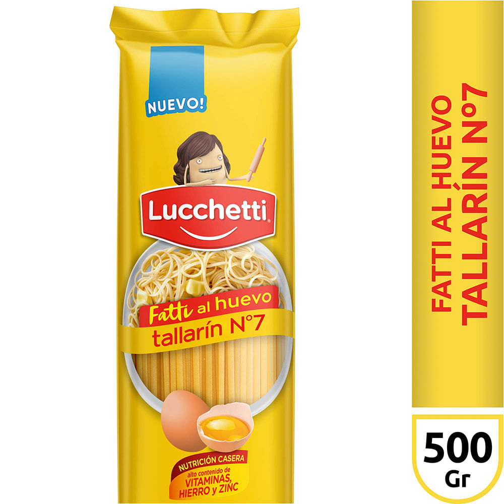 Fideos Tallarín al Huevo N°7 500 Grs Lucchetti