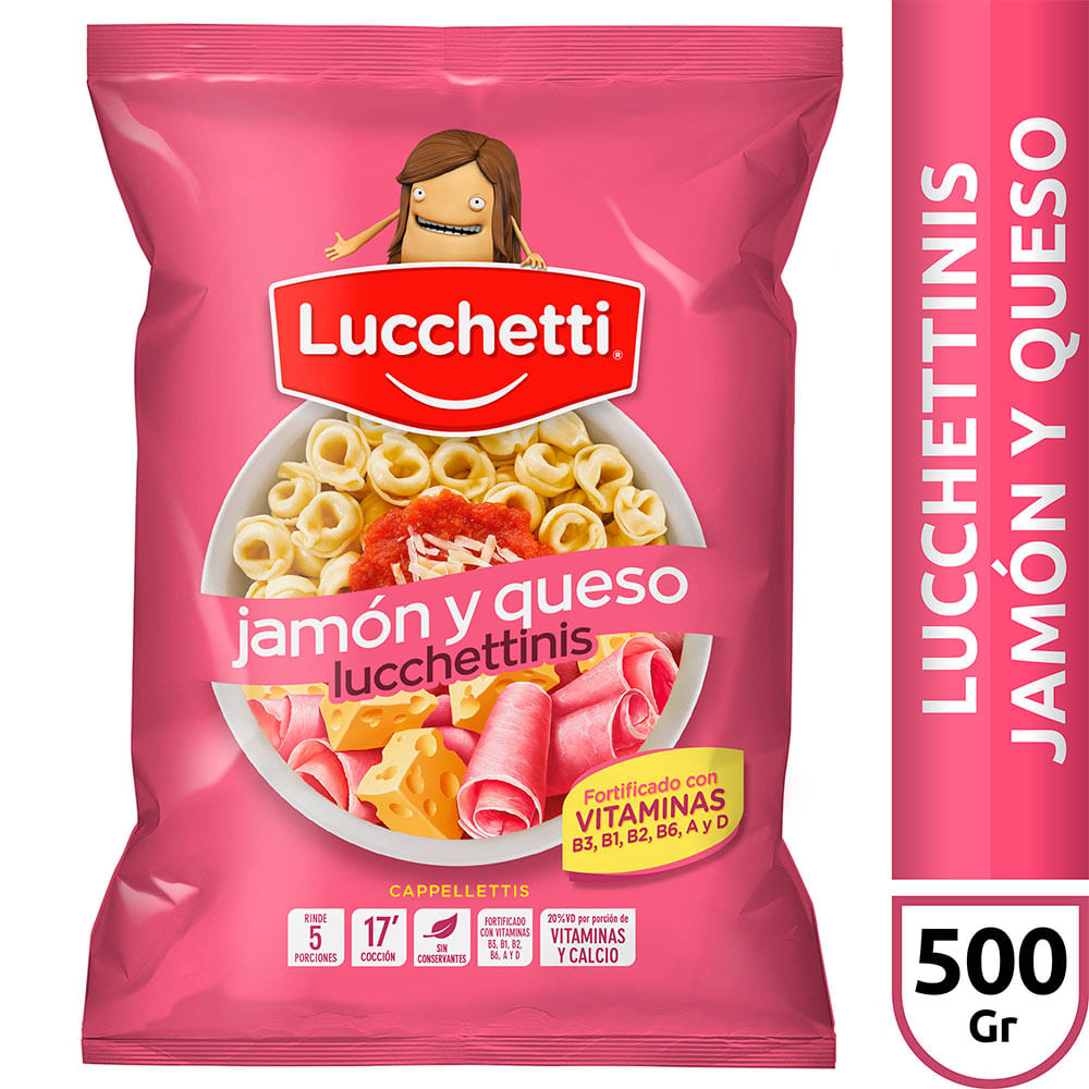Capeletis Lucchetti Jamon Y Queso 500gr