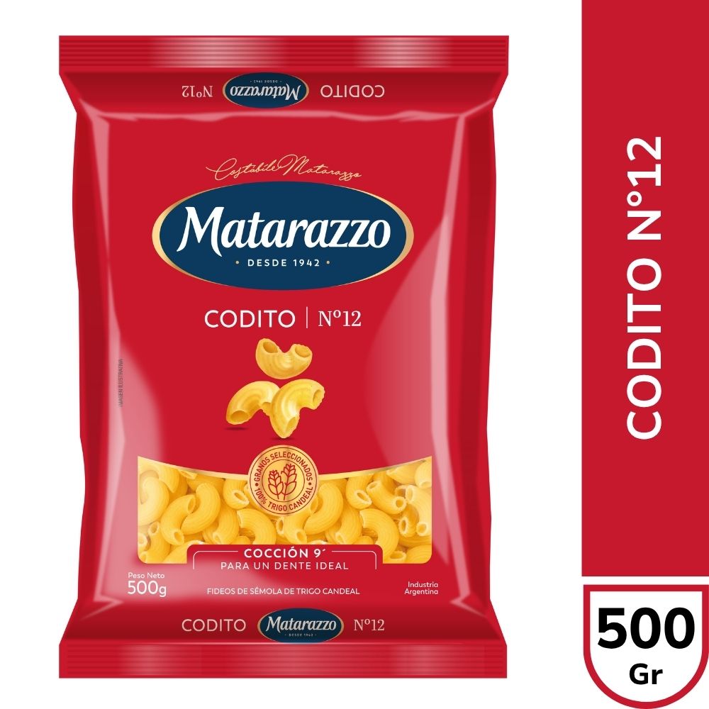 Fideos Coditos 500 Grs Matarazzo