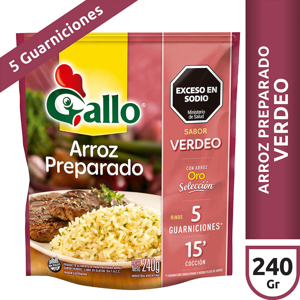 Arroz Preparado Gallo Verdeo Selec X 240 Gr Gallo