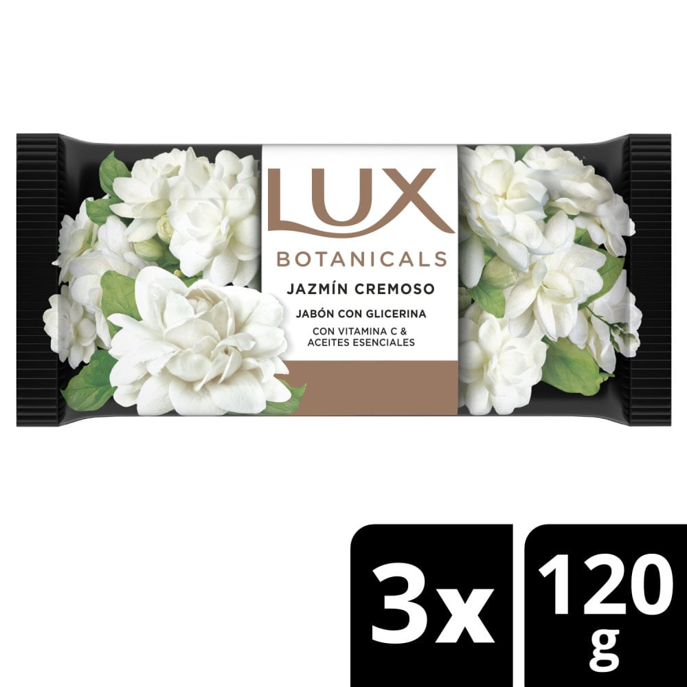 Jabón de Tocador Botanicals Jazmín Cremoso 120 Grs x 3 Un Lux