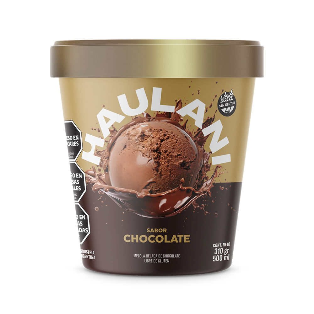 Helado Sabor Chocolate 370 Grs Haulani