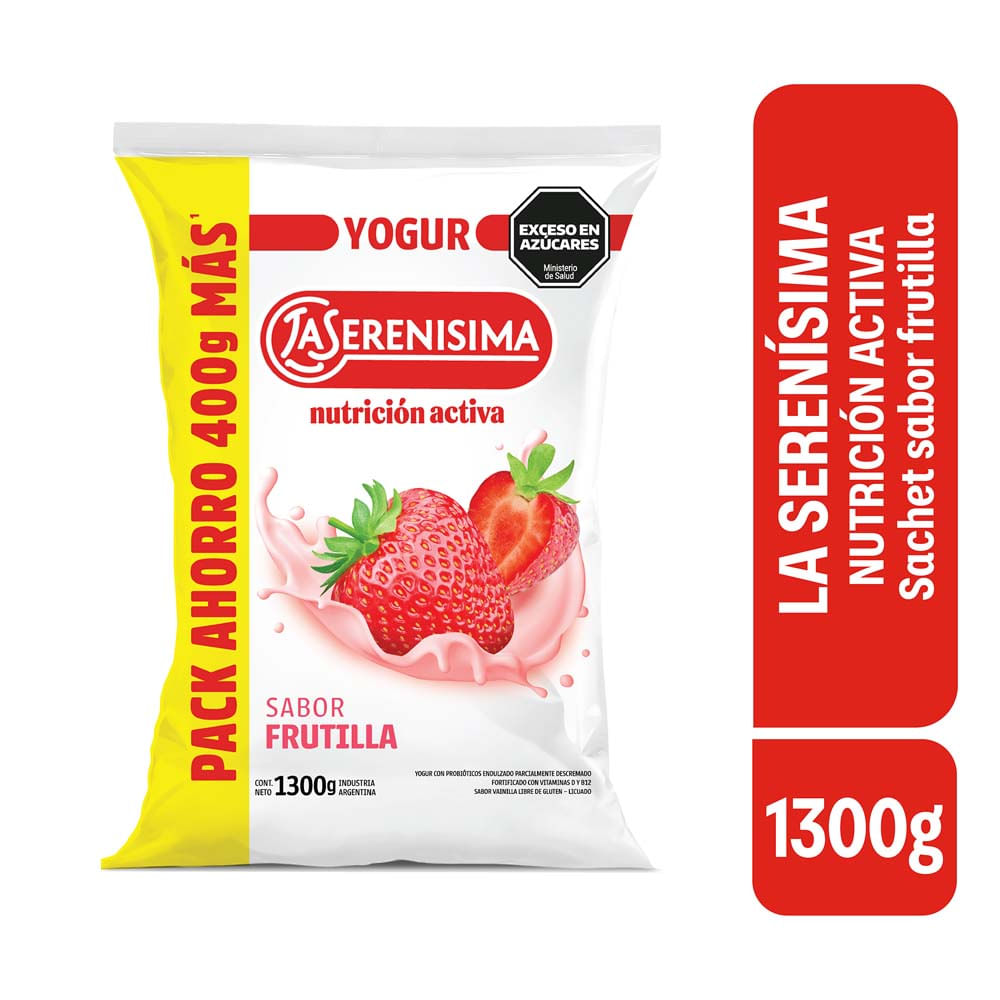 Yogur Sabor Frutilla Nutrición Activa 1300 Grs La Serenisima