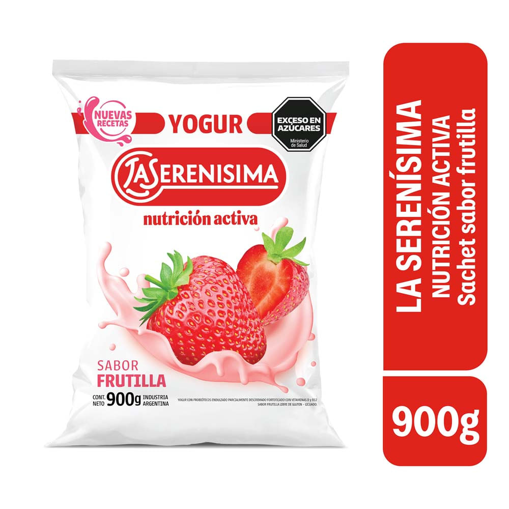 Yogurt Sabor Frutilla Semidescremado 900 Grs La Serenisima