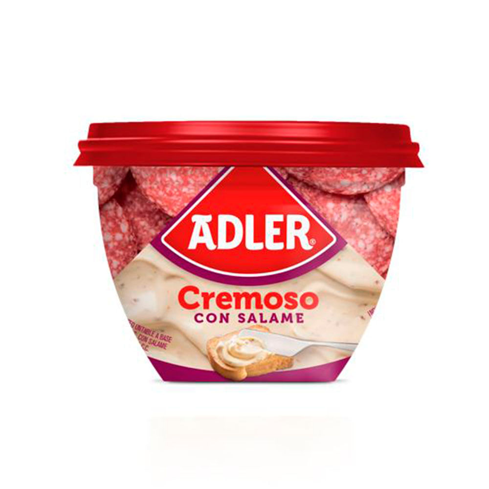 Queso Untable Sabor Salame 190 Grs Adler