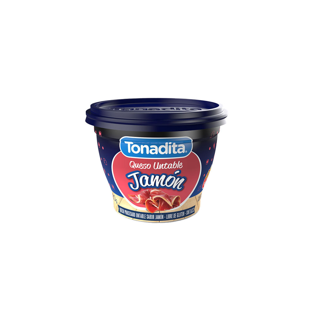 Queso Untable Sabor Jamón 180 Grs Tonadita