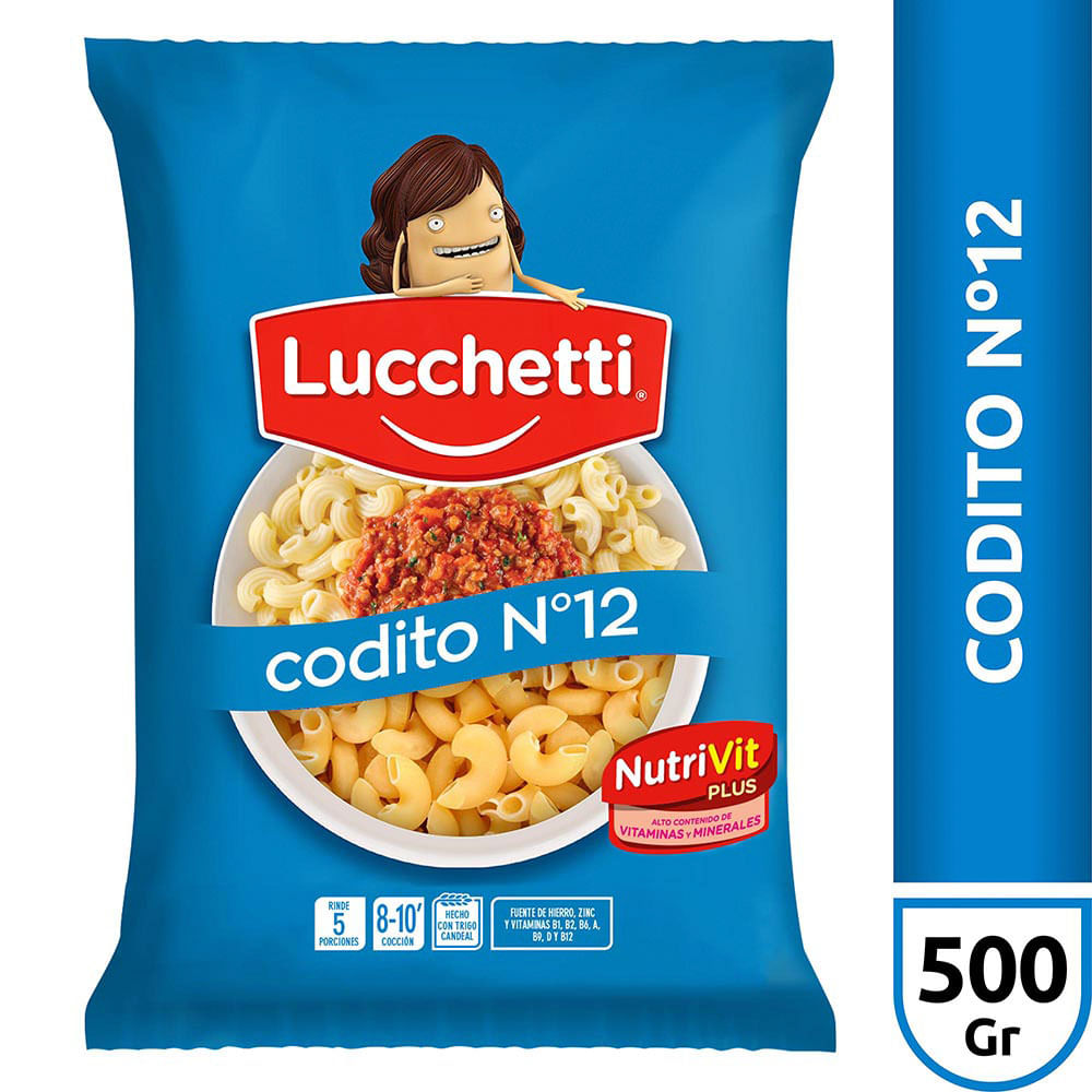 Fideos Coditos 500 Grs Lucchetti