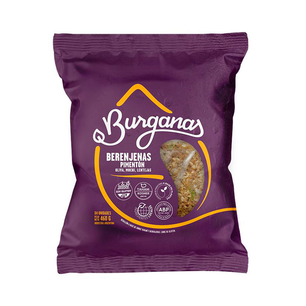 Medallones de Berenjena y Pimentón 460 Grs x 4 Un Burganas