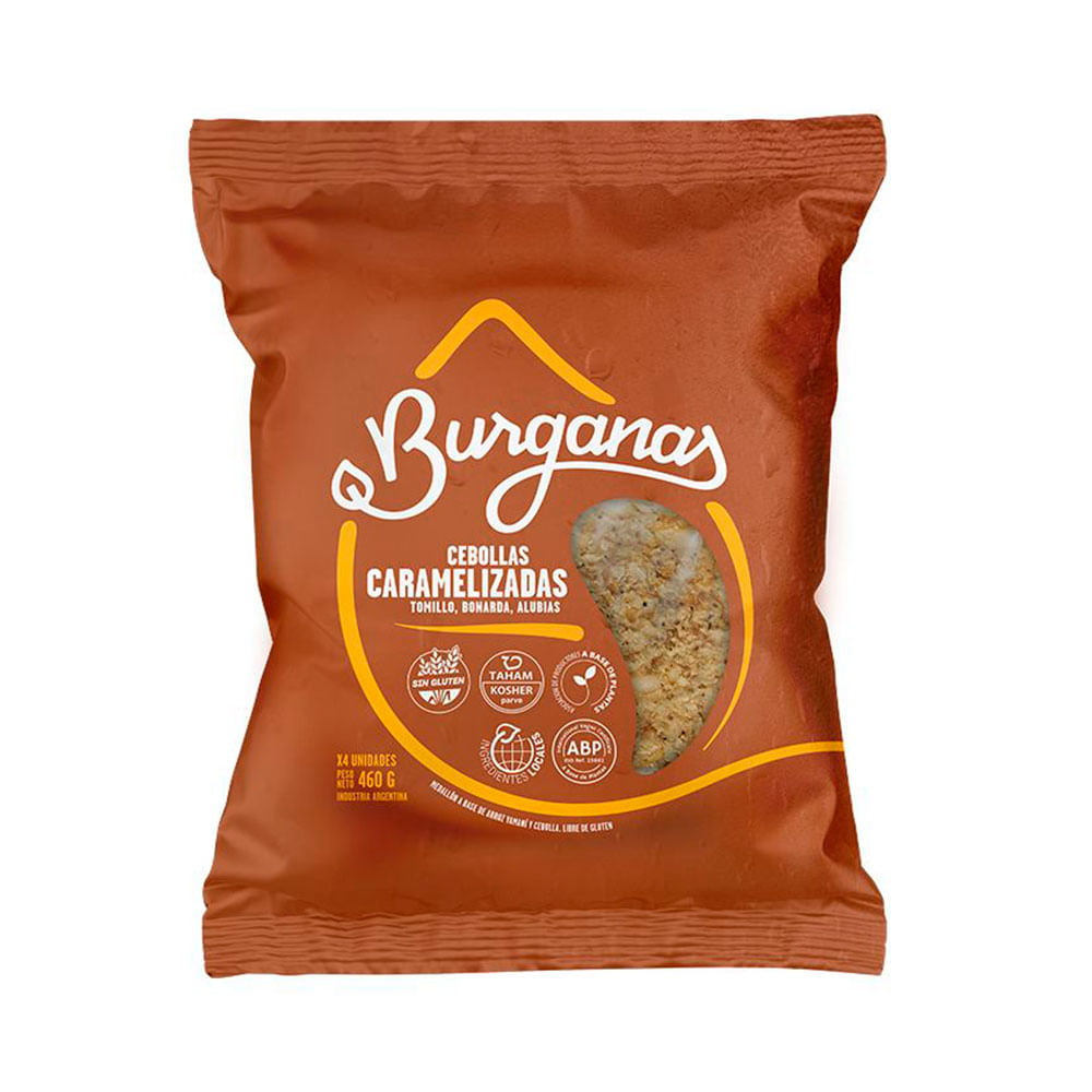 Medallones de Verduras sabor Cebolla Caramelizada 460 Grs Burganas