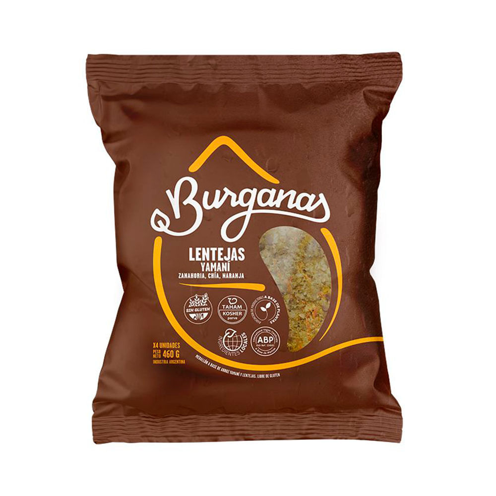 Medallones de Verduras sabor Lenteja y Yamani 460 Grs Burganas