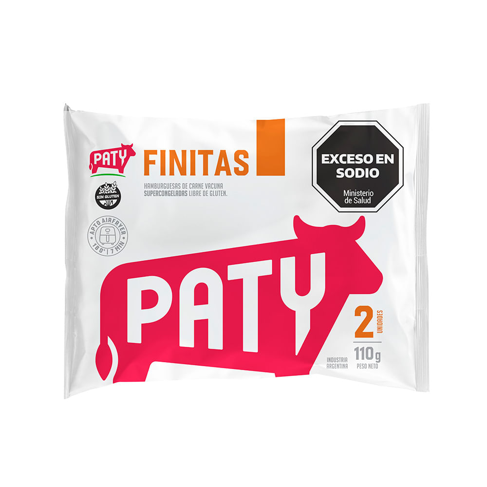 Hamburguesa de Carne Vacuna Común x 2 Un 110 Grs Paty