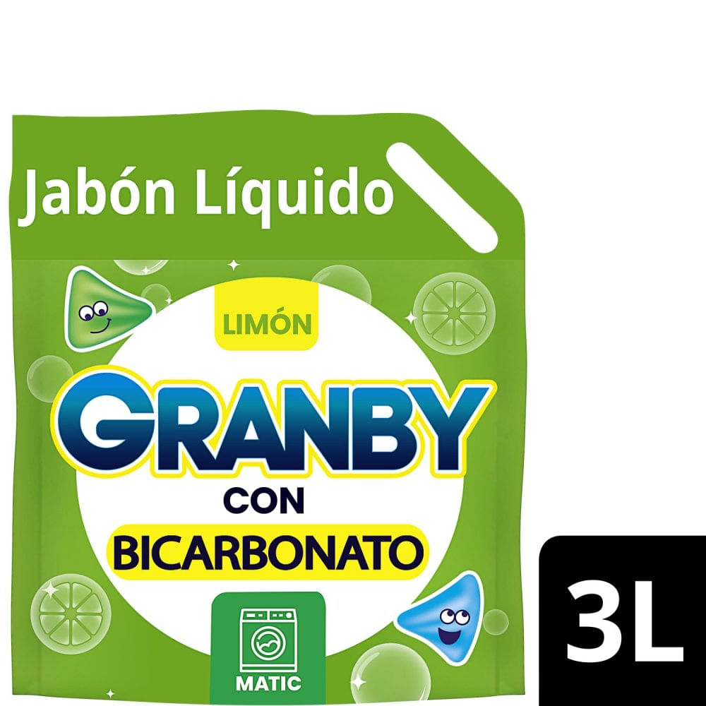 Jabón Líquido Bicarbonato y Limón 3 Lts Granby